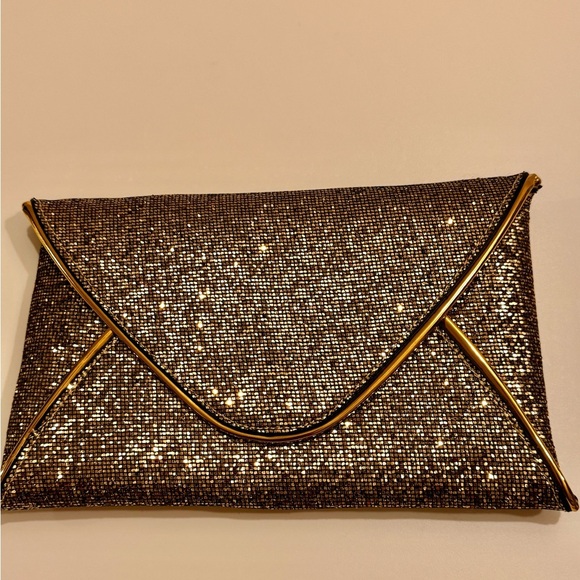 Elegant Sequin Clutch with Gold Accents - Picture 1 of 4